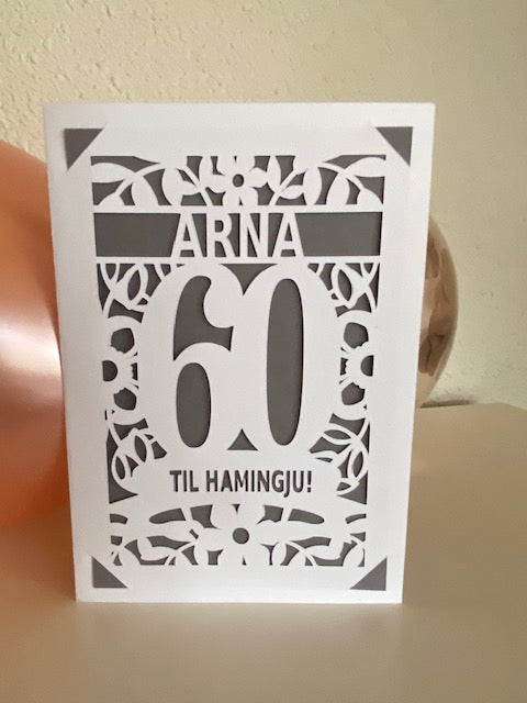 Afmæliskort - 60 ára