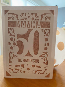 Afmæliskort  mamma 50 ára