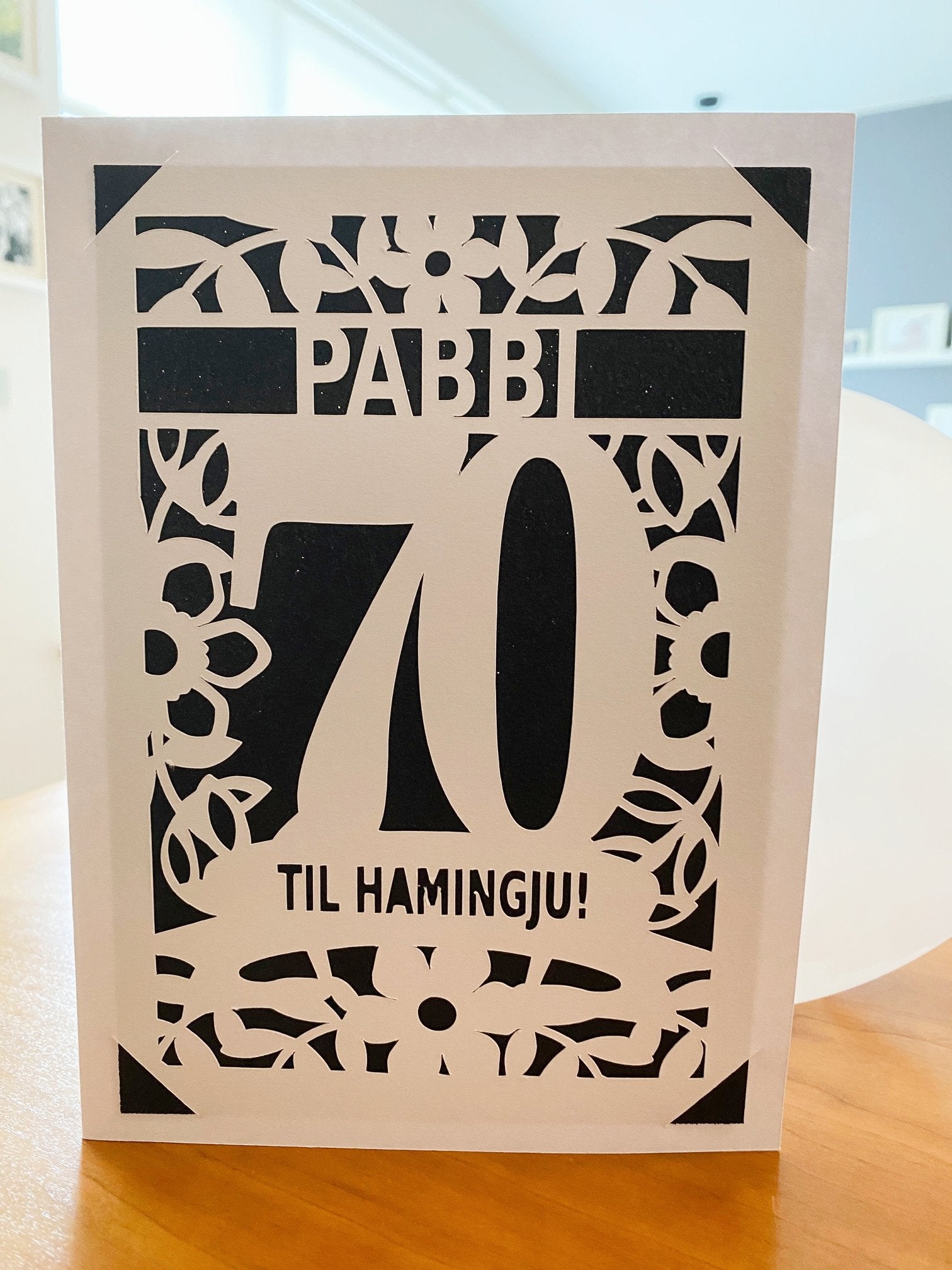Afmæliskort pabbi 70 ára