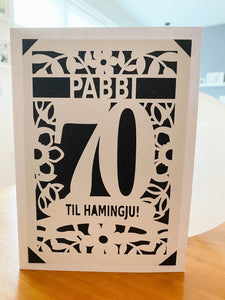 Afmæliskort pabbi 70 ára