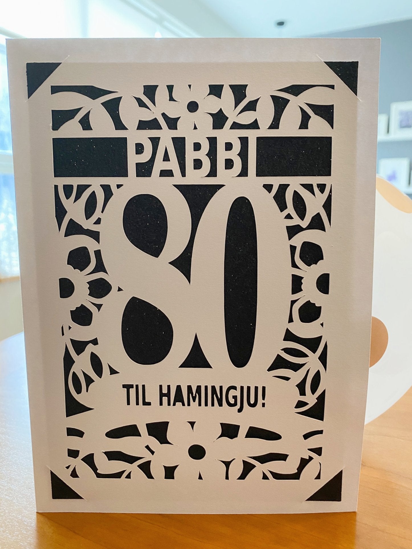 Afmæliskort pabbi 80 ára