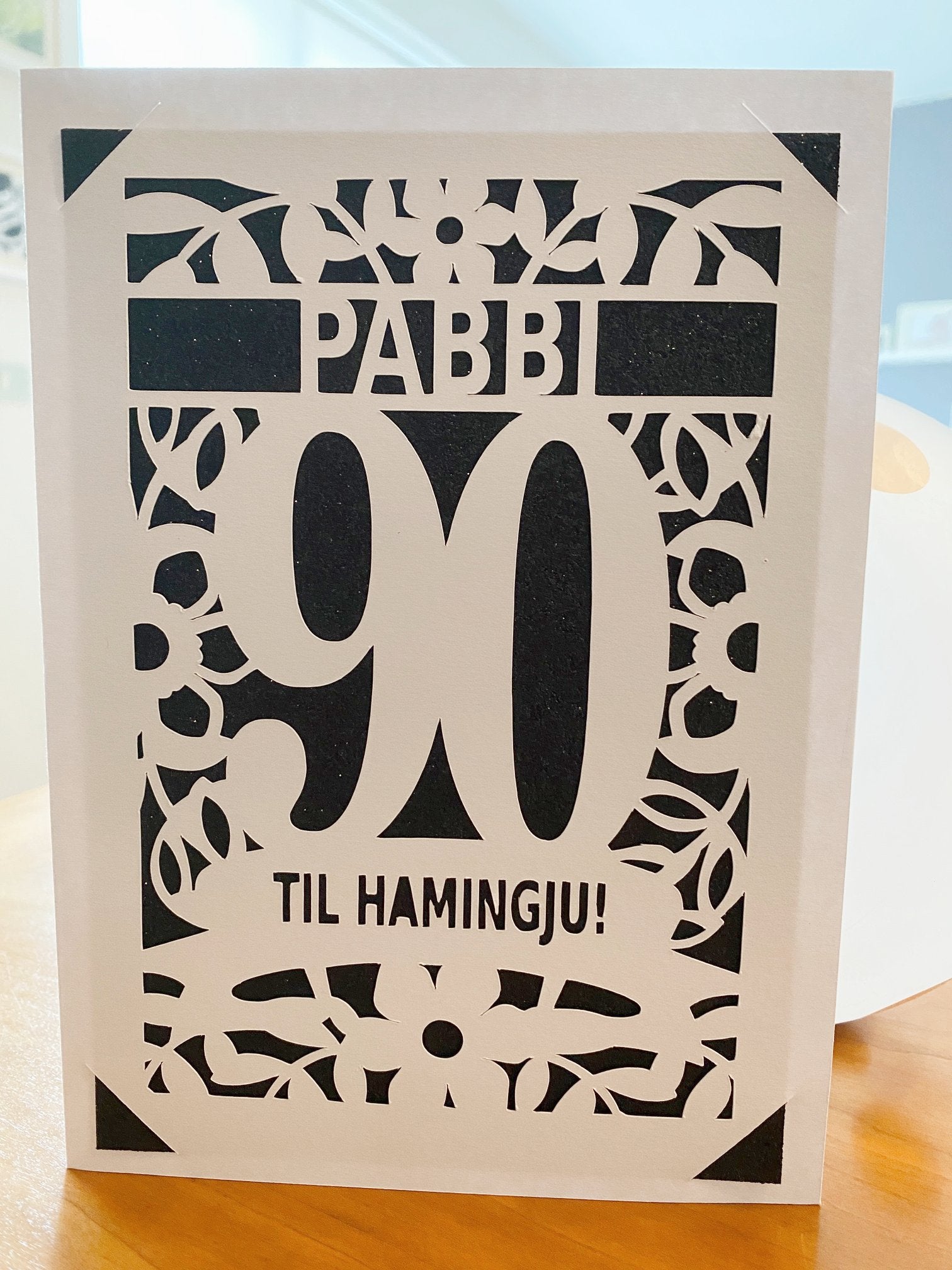Afmæliskort pabbi 90 ára