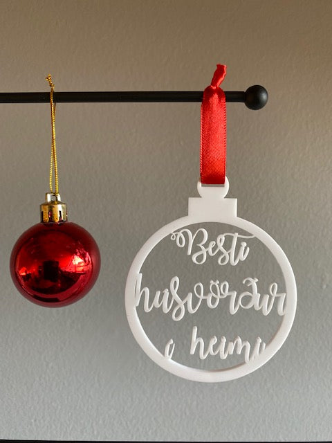 Jólakúla - Besti húsvörður í heimi – Perla design - íslensk hönnun